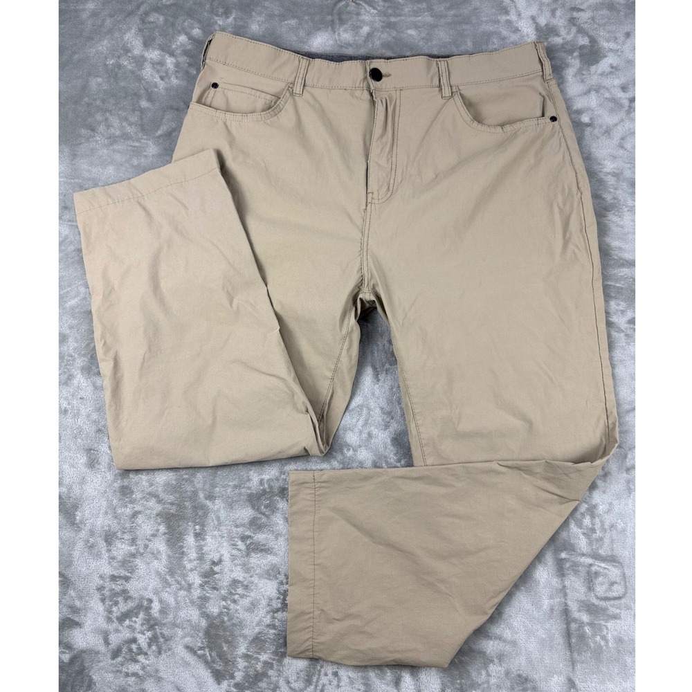Members Mark Denali Pant Mens 38x30 Earthen Khaki Straight Fit Nylon Stretch